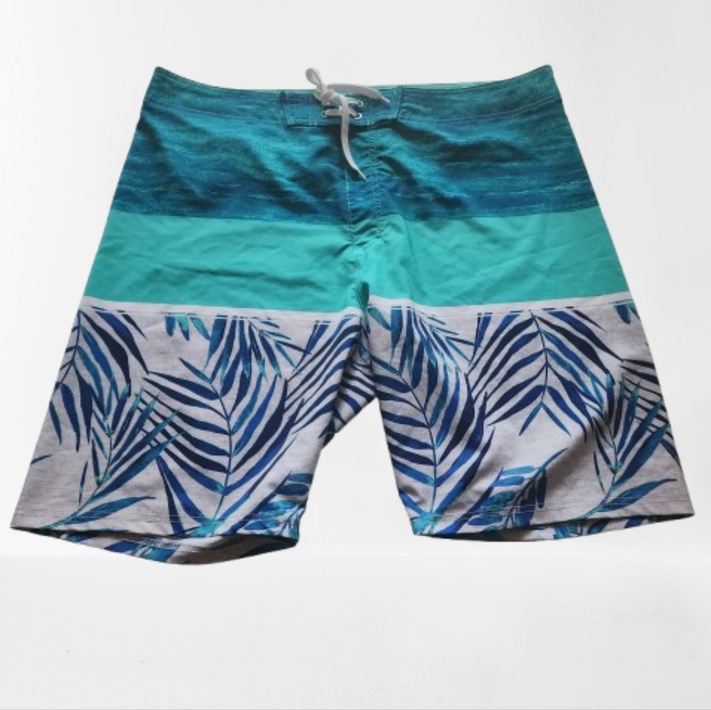 Old Navy Board Shorts Mens 40 Blue Multicolor 10"